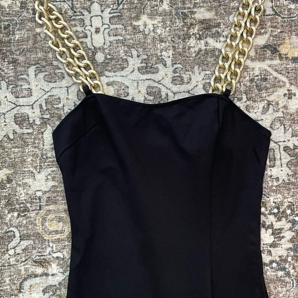 NWT Fashion Nova ‘Break The Chains’ Slit Midi Dress – Black/Gold - Picture 10 of 15